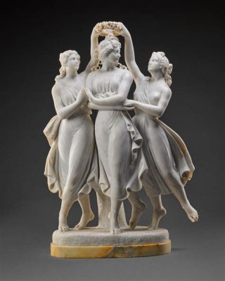 Three Graces Adorned with Gold An Intricate Depiction of Heavenly Harmony and Ethereal Beauty!